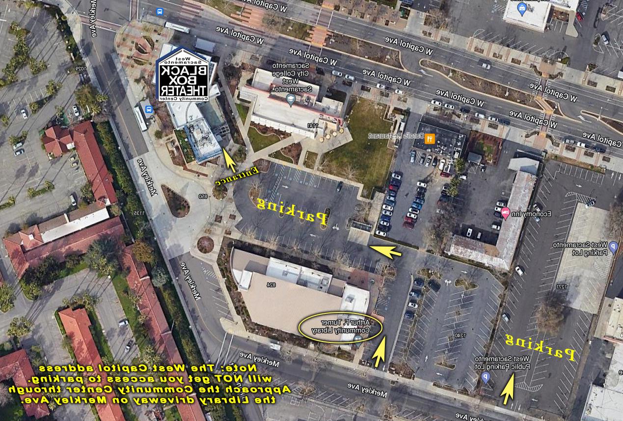 Satellite Photo of Community Center and BBT with Directions